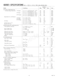 AD8001AR-REEL7數據表 頁面 2