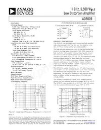 AD8009JRTZ-R2 Datenblatt Cover