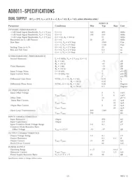 AD8011AR-REEL7數據表 頁面 2