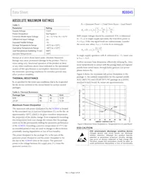 AD8045ARDZ-REEL Datasheet Pagina 5