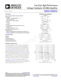 AD8058ARZ-REEL Datenblatt Cover