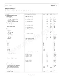 AD8231TCPZ-EP-R7 Datasheet Pagina 3