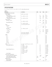 AD8231WACPZ-RL Datasheet Pagina 3