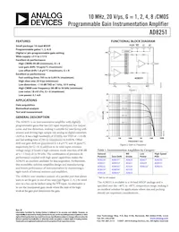 AD8251ARMZ-RL數據表 封面