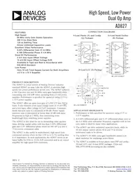 AD827JR-16 Datasheet Cover