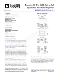 AD8616ARMZ-R2 Datasheet Cover