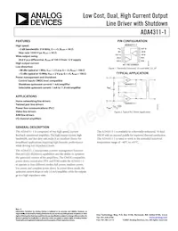 ADA4311-1ARHZ-RL Datenblatt Cover