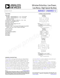 ADA4857-1YCPZ-R2數據表 封面