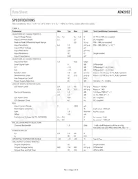 ADN2892ACPZ-RL7數據表 頁面 3