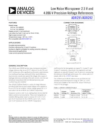 ADR291GRUZ-REEL Datasheet Copertura