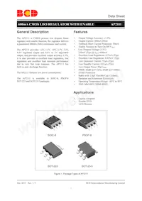 AP2111MP-3.3TRG1 Datasheet Copertura