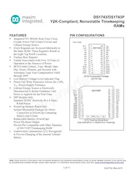 DS1743WP-120IND+ Datasheet Cover