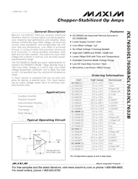 ICL7650MJD/HR Datasheet Cover