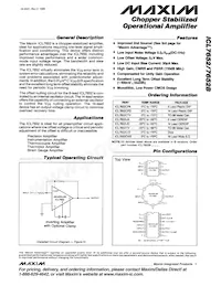 ICL7652CPA+ Datenblatt Cover