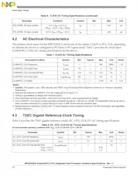 KMPC8343CZQAGDB Datasheet Pagina 12