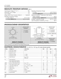 LT1220CS8 Datasheet Pagina 2