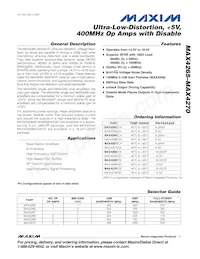 MAX4270ESD-T Datasheet Cover