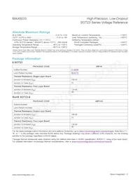 MAX6033AAUT41#TG16 Datasheet Pagina 2