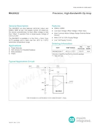 MAX9622AXK+ Datasheet Cover