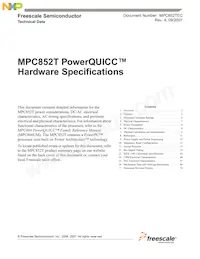 MPC852TCZT66A Datasheet Cover