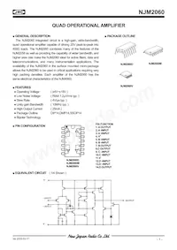 NJM2060D Datasheet Copertura