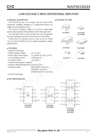 NJU7022M Datasheet Copertura