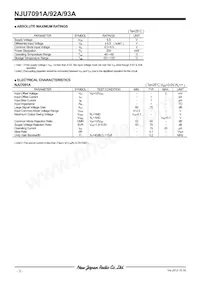 NJU7092AF-TE1 Datasheet Pagina 2