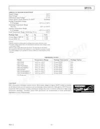 OP275GS-REEL Datasheet Page 3