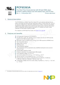 PCF85363ATT1/AJ Datasheet Copertura