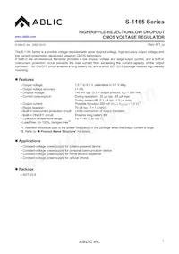 S-1165B55MC-N7OTFU Datasheet Copertura