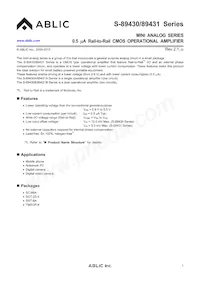 S-89430BCPH-H4CTFU Datasheet Copertura