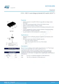 ACS108-6SN-TR Datasheet Copertura
