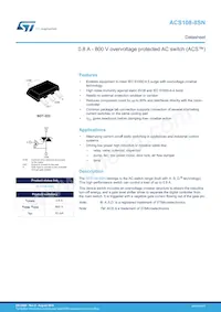 ACS108-8SN-TR Datasheet Copertura