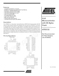 AT89C52-16JI Datasheet Copertura