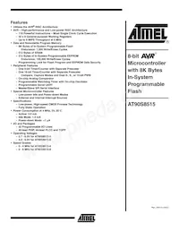 AT90S8515A-8PI Datasheet Cover