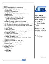 ATMEGA3250PV-10AUR Datenblatt Cover