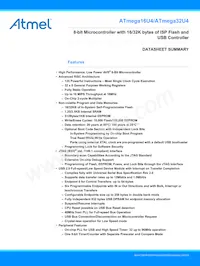 ATMEGA32U4RC-AUR Datasheet Copertura