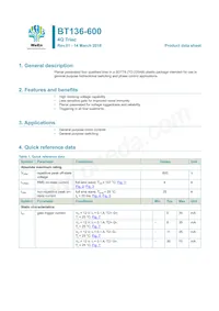 BT136-600/DG數據表 封面