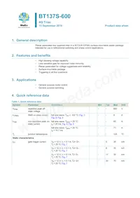 BT137S-600 Datenblatt Cover