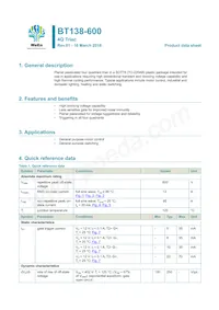 BT138-800/DG Datasheet Copertura