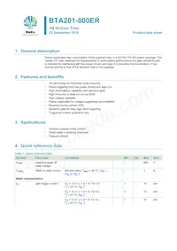 BTA201-800ER數據表 封面