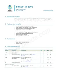 BTA201W-800E Datasheet Copertura