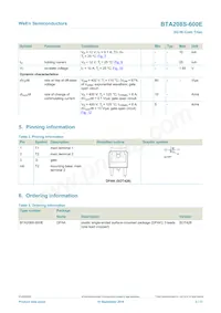 BTA208S-600E Datasheet Pagina 2
