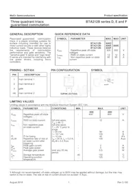 BTA212B-800E Datasheet Pagina 2