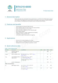 BTA310-600D Datenblatt Cover