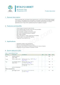 BTA312-800ET Datasheet Copertura