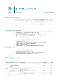 BTA408X-1000C0TQ Datasheet Copertura