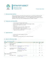 BTA410Y-600CT數據表 封面