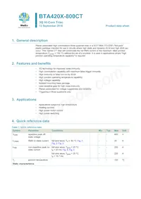 BTA420X-800CT/L03Q數據表 封面