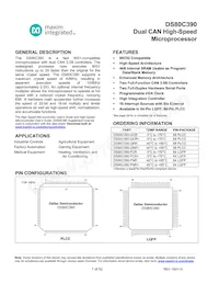 DS80C390-QNR Datasheet Cover